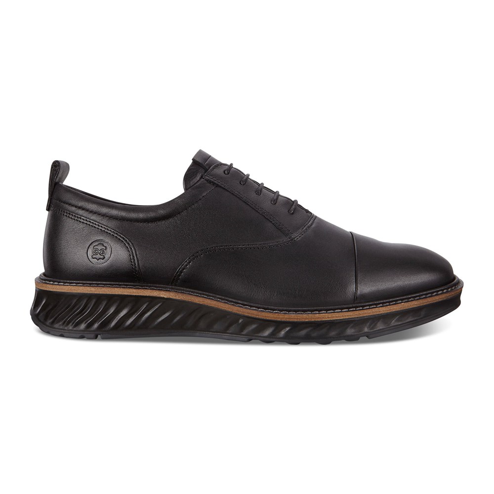 ECCO Mens Oxford Shoes Black - St.1 Hybrid Cap-Toe - ZND-726308